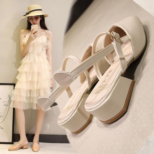 

sandals shoes women slippers women's summer heel sandales femmes, Black