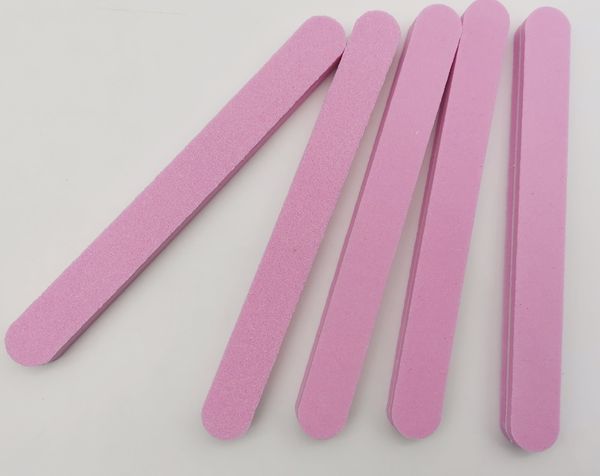 

10pcs pink color nail art file buffers sandpaper files sponge buffer professional manicure pedicure double side nail tools drhopshipping