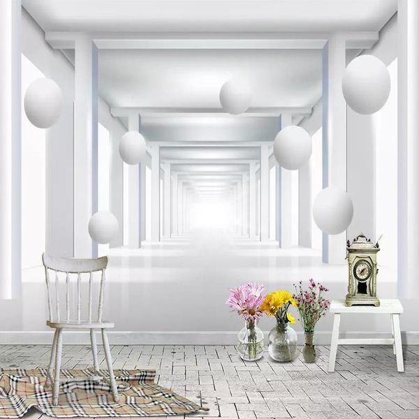

wallpapers dropship modern simple 3d stereo spatial expansion ball po murals wallpaper bedroom dining room backdrop wall painting 3 d