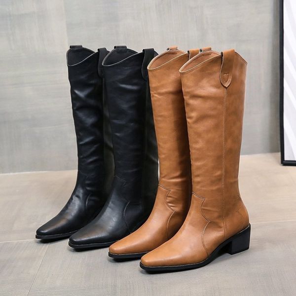 

2020 new winter style women's british high tube pointed knights boots, White;red