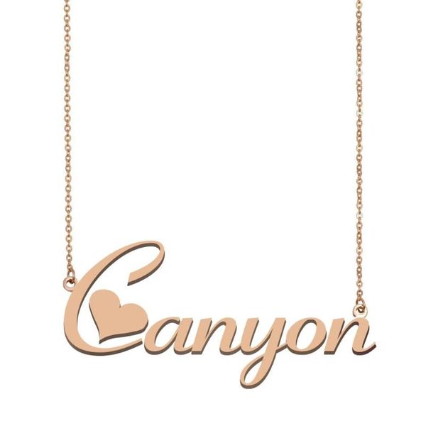 

pendant necklaces canyon name necklace, custom necklace for women girls friends birthday wedding christmas mother days gift, Silver