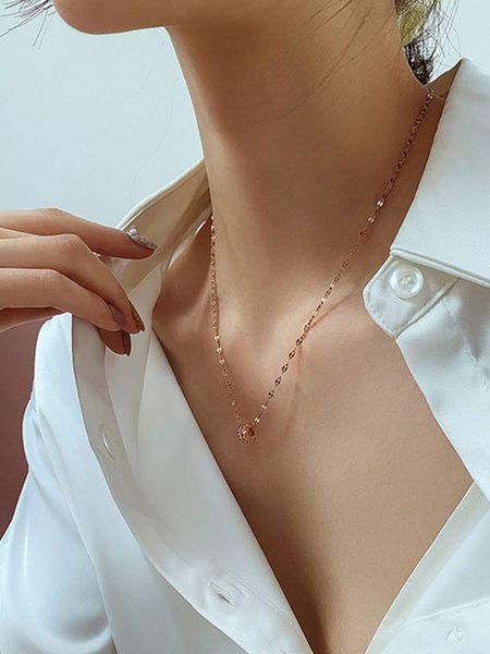 

pendant necklaces women's necklace chain crystal jewelry waist simple temperament fashion gift, Silver