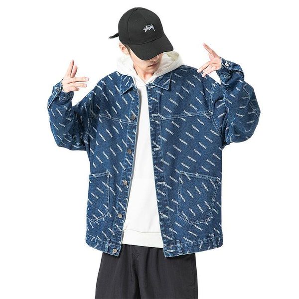 

men's jackets tuan.print denim jacket, casual plus size jacket, Black;brown