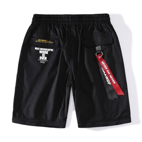

aelfric 2021 new aden detachable multi pocket cargo pants harajuku hip hop costume famous for running men elastic waist sweetpants kenf, Black;white
