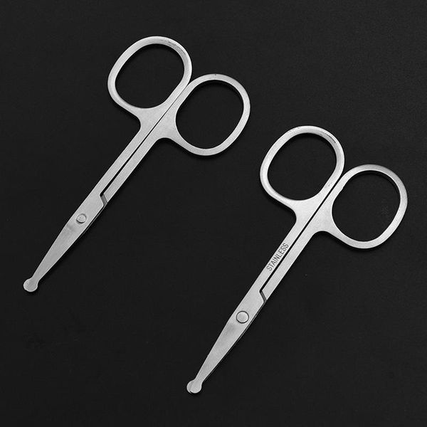 

electric nose & ear trimmers 1pc hair scissor stainless steel eyebrow cut manicure facial trimming makeup scissors removal tools