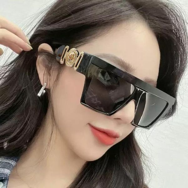 

sunglasses square metal flower women's 2021 brand personality men's glasses marble stripe women uv400, White;black