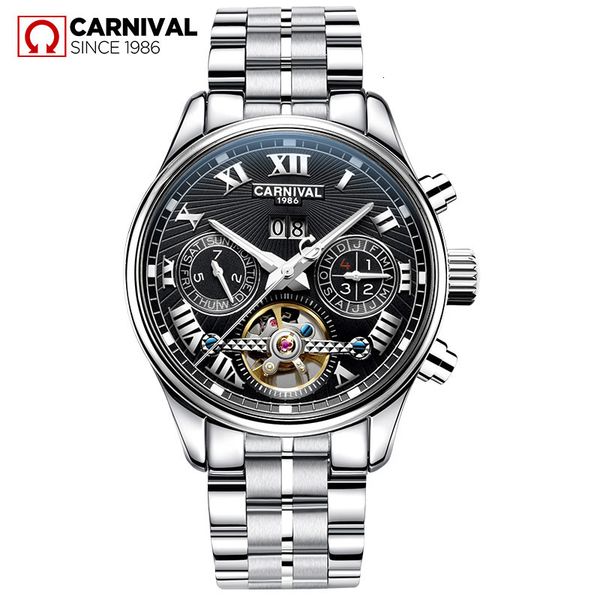 

clock men's make luxury sports mechanical relogio masculino 2017 sapphire steel, Slivery;brown