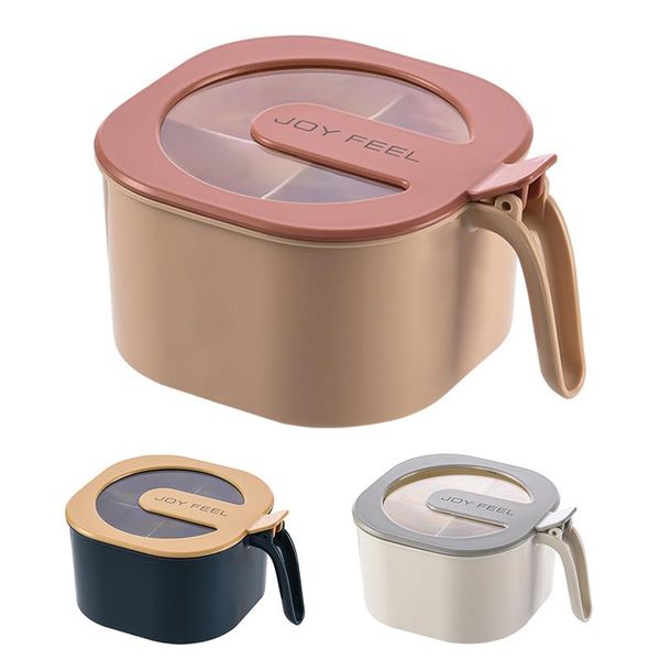 

storage bottles & jars 1pc four grid seasoning box transparent salt jar kitchen organizer solid containers household supplies