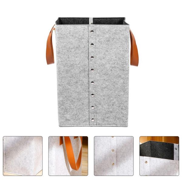 

1pc folding dirty clothes basket household laundry pouch (gray) storage & organization