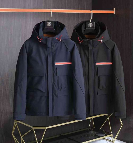 

men winter retro outdoors hiking parka down et waterproof wind sve dust comfort warm luxury coat sports wear, Black;white