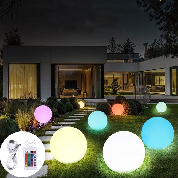 

lawn lamps led garden lights luminous ball waterproof landscape swimming pool lamp glowing