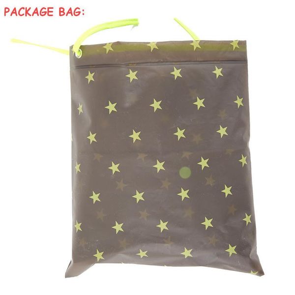 

yuding new waterproof children fashion stars full printing long kids hooded school bag raincoat with handbag for bo jlldkn