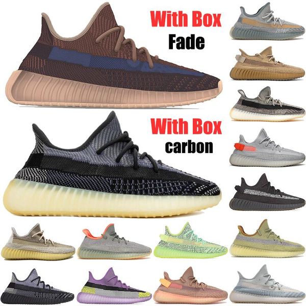 

stock v2 kanye west shoes men linen reflective zyon flax marsh cinder black static desert sage earth tail light cloud white clay sneakers