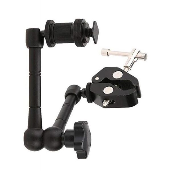 

super clamp 11 inches adjustable articulated for mounting lcd light led flash arm monitor video camera dslr camera v4c5