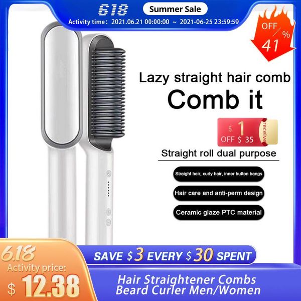 

electric hair brushes professional straightener tourmaline ceramic curler brush comb straighteners curling iron styler