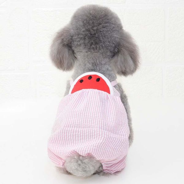 

dog apparel pet clothes puppy small striped watermelon vest spring and summer