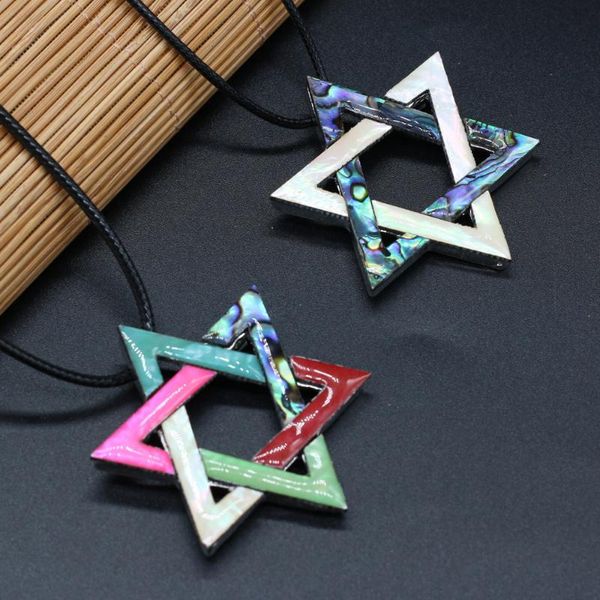 

pendant necklaces 2021explosive natural freshwater shell five-pointed star necklace multicolor exquisite diy jewelry decoration gift party, Silver
