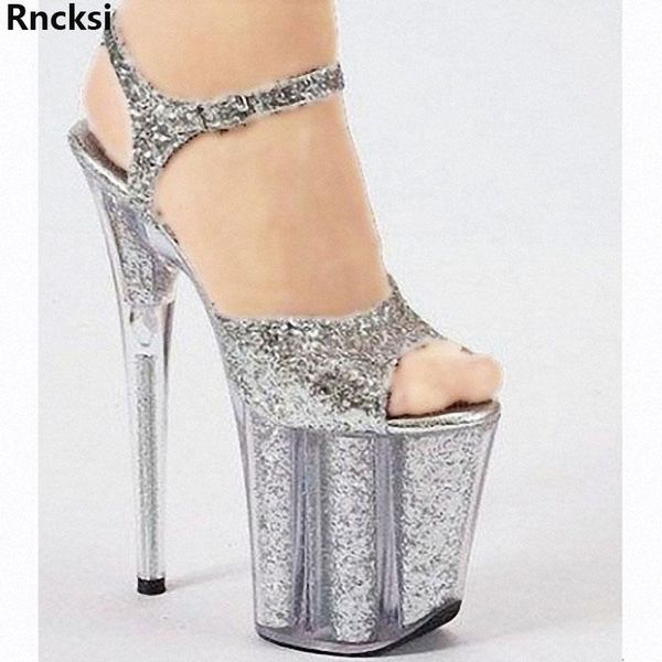 

rncksi new women 20cm sole high heel platforms dance sandals dress wedding women's shoes, Black