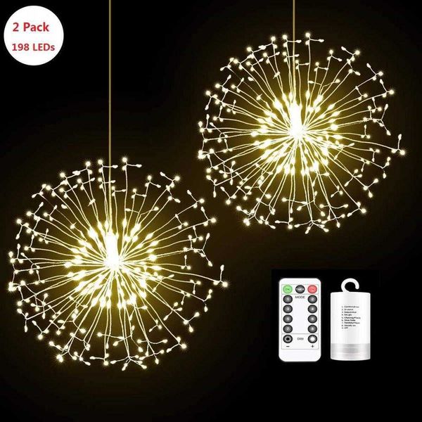 

hanging starburst fireworks lights, 198 led firewo