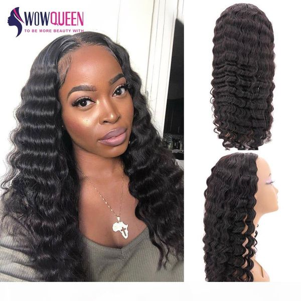 

deep wave wig malaysian wigs pre plucked full lace human hair wigs transparent lace front human hair wigs 360 lace frontal wig, Black