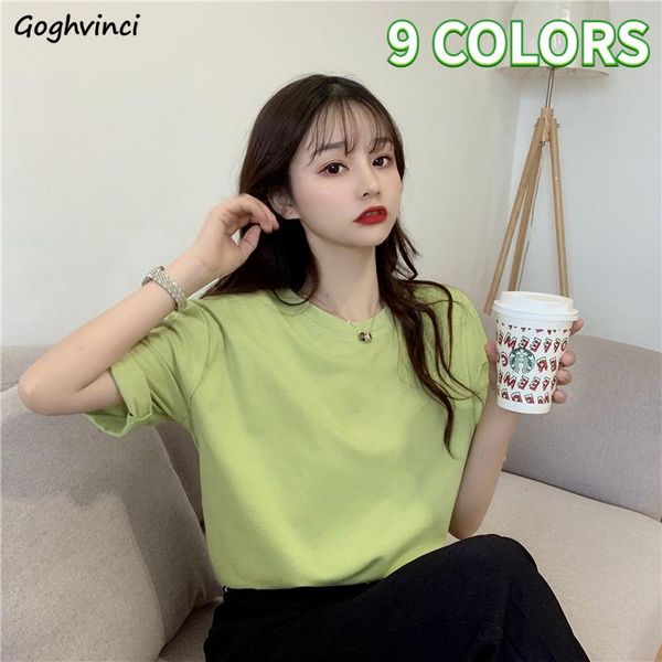 

women's t-shirt short sleeve t-shirts women candy colors sweet ins vintage loose fashion summer all-match cute harajuku korean style si, White