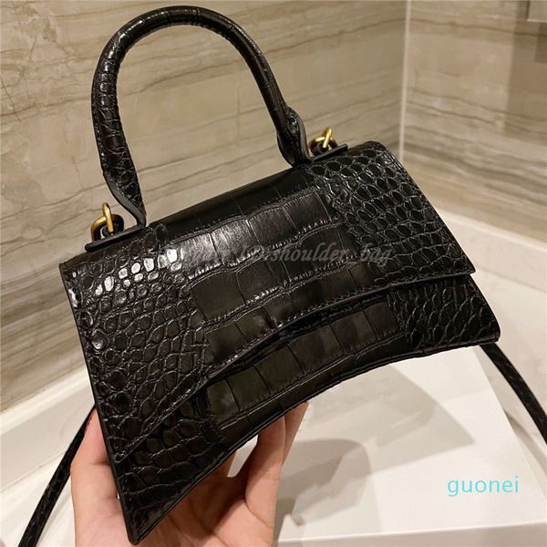 

handbag shoulder luxurys designer bags purses wallets tote half moon pack geometric alligator crocodile letters interior zipper pocket 0023
