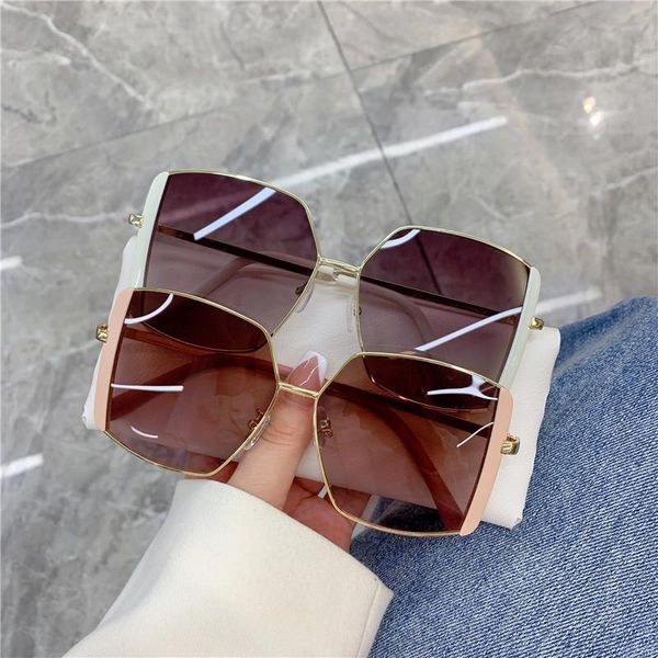

sunglasses 2021 fashion squre pink vintage women creartive brand designer shades sun glasses latest, White;black