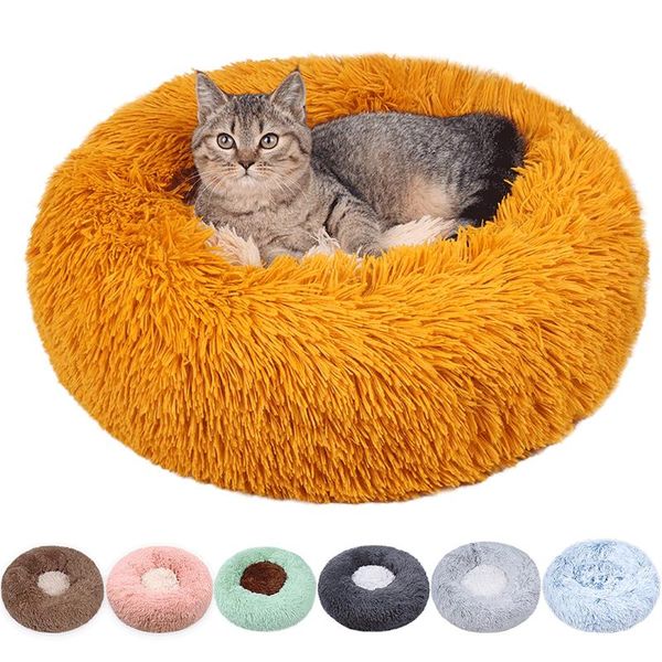 

cat beds & furniture plush four seasons comfortable soft litter kennel keeps warm in winter creative solid color stuffed