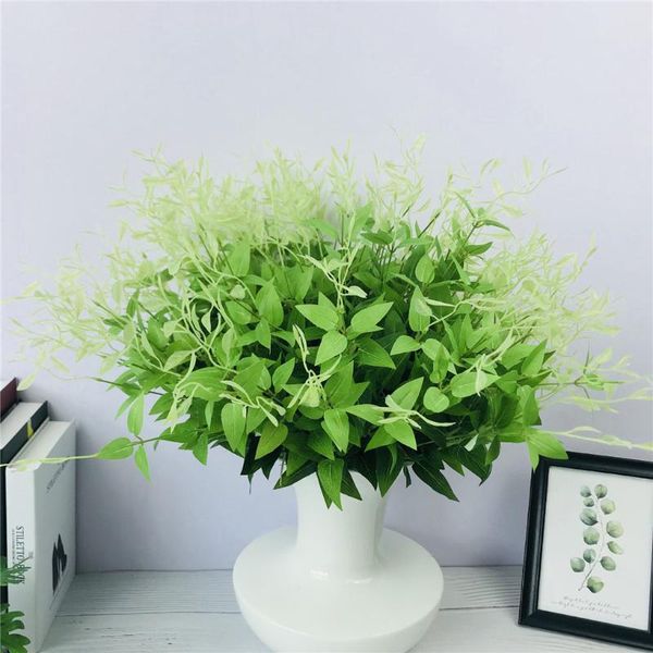 

decorative flowers & wreaths 15-branch artificial leaves bouquet wedding simulation plant home office table decor fake