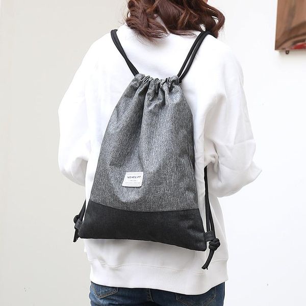 

backpack style drawstring bag waterproof oxford cloth shoulder backpacks