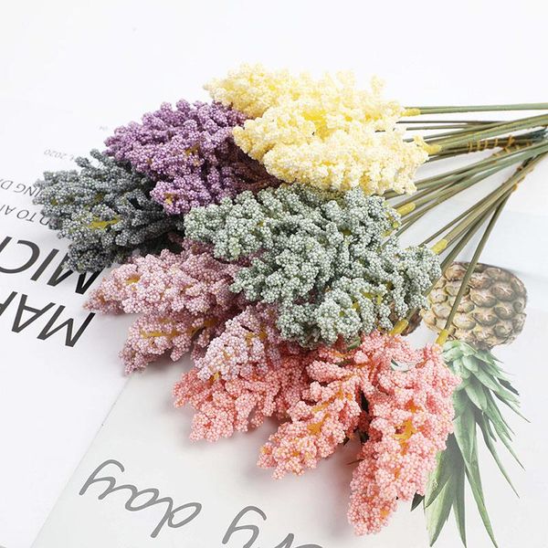 

decorative flowers & wreaths 6pcs lmitation flower false grain ear pastoral home decoration ornaments arrangement wedding pography imitation