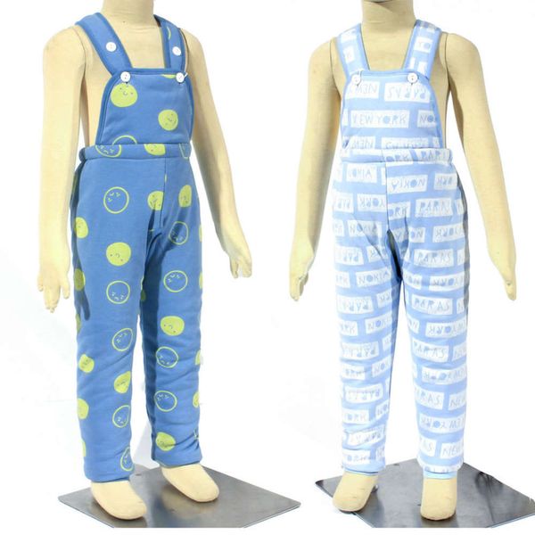 

winter antarctic baby three layer cotton padded children's warm pants, Blue