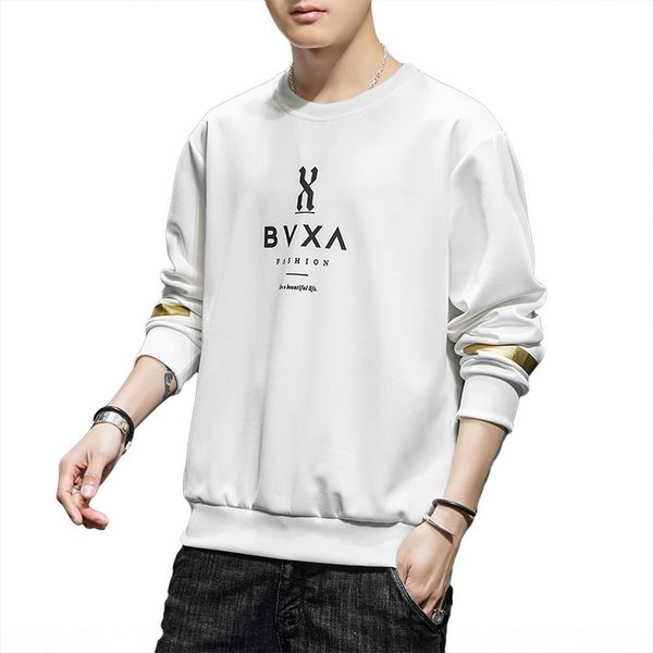 

round neck long-sleeved t-shirt sweater cotton trendy sports base men's autumn and winter kg-635, Black