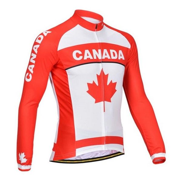 

racing jackets outdoor pro canada long sleeve mtb cycling jerseys spring autumn bike mountain road clothes dry breathable jacket, Black;red