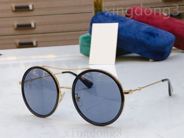 

men sunglasses women designer sun glasses summer style anti-ultraviolet retro round plate full frame fashion eyeglasses come with box 0061s, White;black