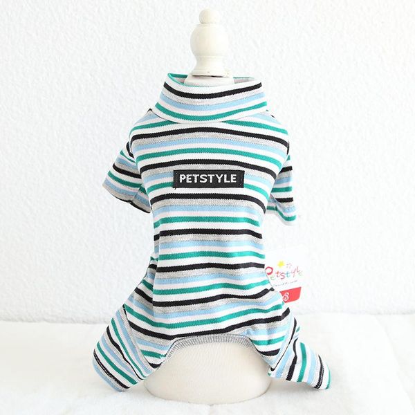 

dog apparel pure cotton stripe indoor clothes fashion soft comfortable pet pajamas overalls for chihuahua yorkie animal shop wholesale