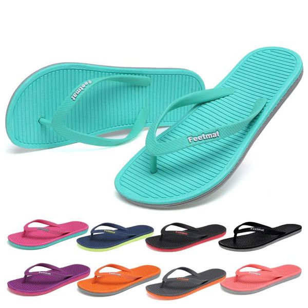 

slippers women and men flip flops sandals man summer beach for sport shoes flat, Black