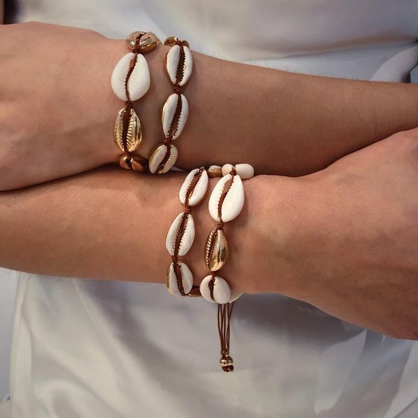 

link, chain shell soulmate bracelet bijoux femme bizuteria damska sublimation retro trendy woman regalos para mujer armband dames, Black