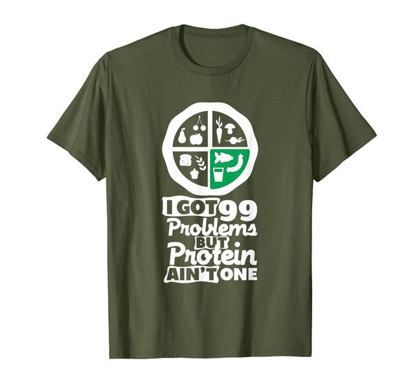 

vegan vegetarian 99 problems protein ain't one gift t-shirt, White;black