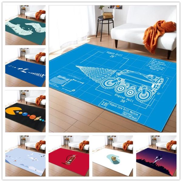 

carpets creativity cartoon print carpet doormat kids kitchen bathroom non-slip tappeto for living room large area rugs