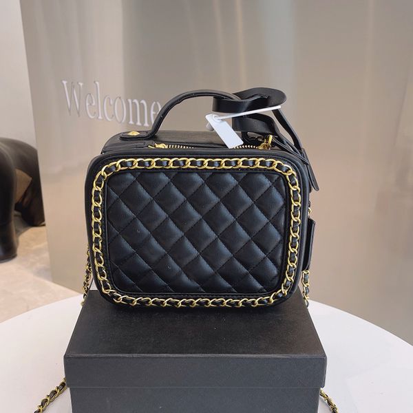 

classic handle totes crossbody shoulder bags quilted matelasse chain purse box vanity cosmetic case genuine leather luxury designer handbags