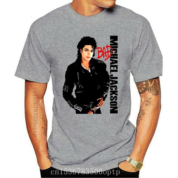 

men's t-shirts michael jackson bad super cool vintage t shirt, White;black