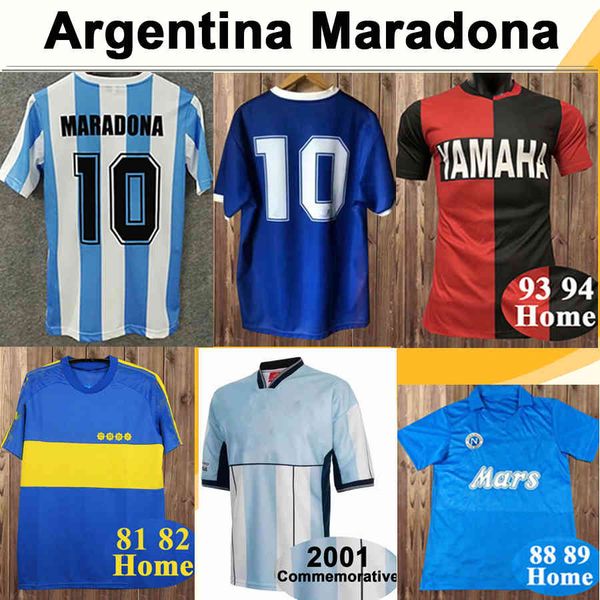 

1989 1987 napoli maradona mens retro soccer jerseys argentina national team naples home away football shirt 81 82 boca juniors short sleeve, Black