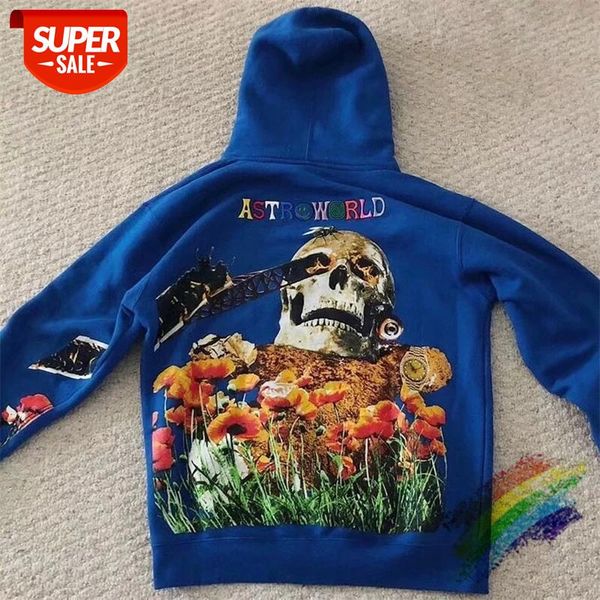

travis scott governors ball astroworld hoodie women men embroidery thick washed do old mens pullover #2k9o, Black