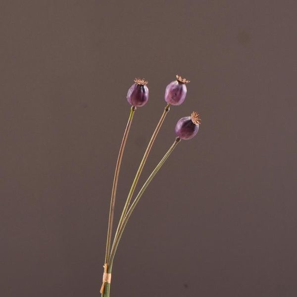 

party decoration mbf smaller poppy fruit berry artificial flowers indoor home fake poppies bunch(1 bunch has 3 pieces