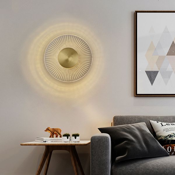 

wall lamps copper modern and minimalist room being fourth bedside led to golden acrylic spider lamp lighting of the corridor decoration 1748
