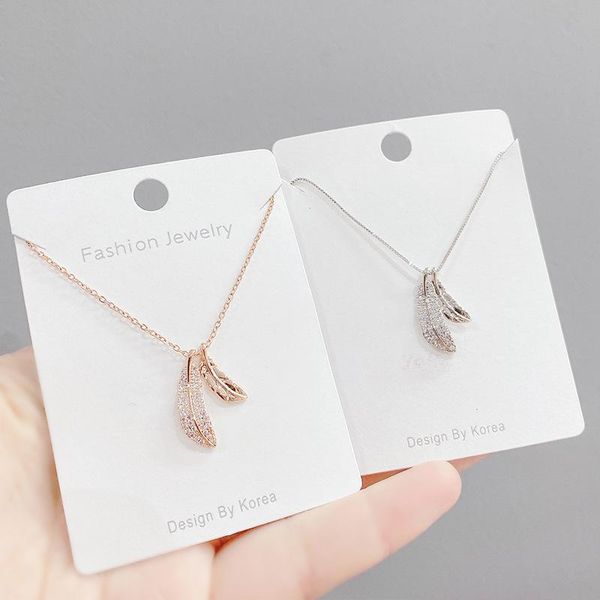 

chains 2021 design exquisite women leaves necklace 14k real gold plated elegant zircon gift jewelry brincos, Silver