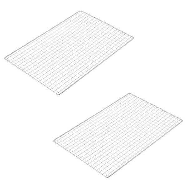

tools & accessories 2pcs barbecue wire meshes stainless steel cross wires outdoor picnic cookware