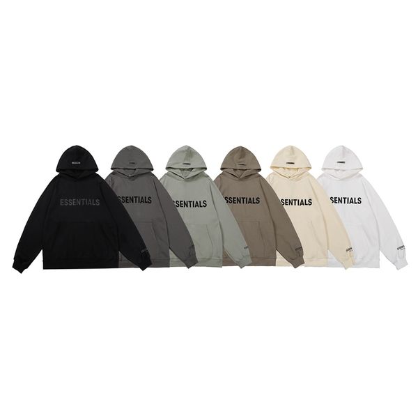 

fear of god fog multi thread essentials hooded terry sweater high street hip hop hoodie men's and women's fashion, Black