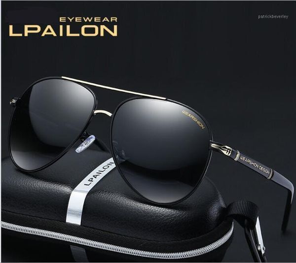

sunglasses lpailon men vintage fashion pilot polarized classic brand sun glasses coating lens driving eyewear for, White;black
